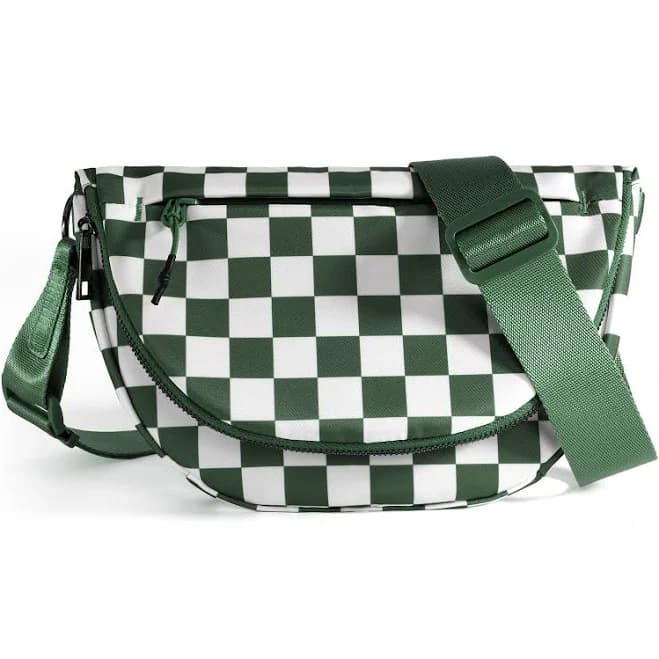 Meisey Checkered Crossbody Messenger Bag