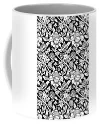 Vintage black and white flower pattern Coffee Mug