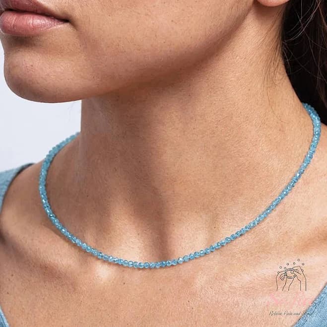 Blue Topaz Beaded Choker Necklace