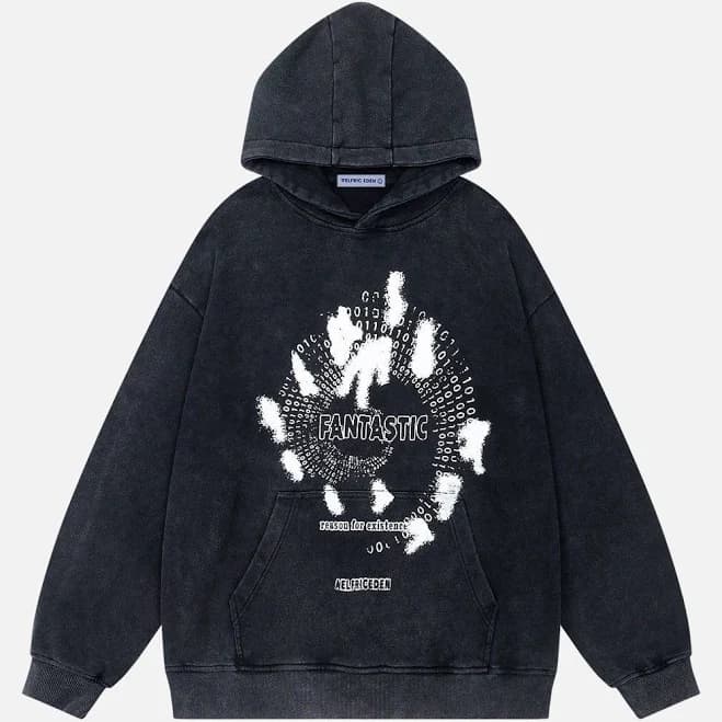 Aelfric Eden Abstract Shadow Print Hoodie