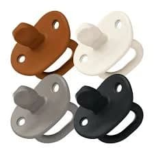Boon - Jewl Silicone Orthodontic Pacifier - Neutral - Pack of 4