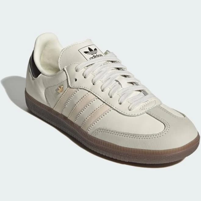 adidas Women's Originals Samba OG Shoes Off White/Aurora Coffee/Wonder White