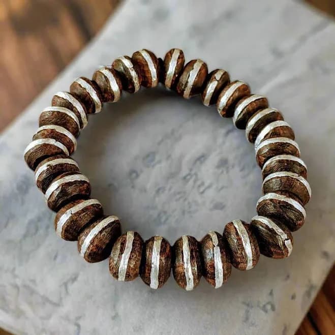 Wood Bead Stretch Bracelet