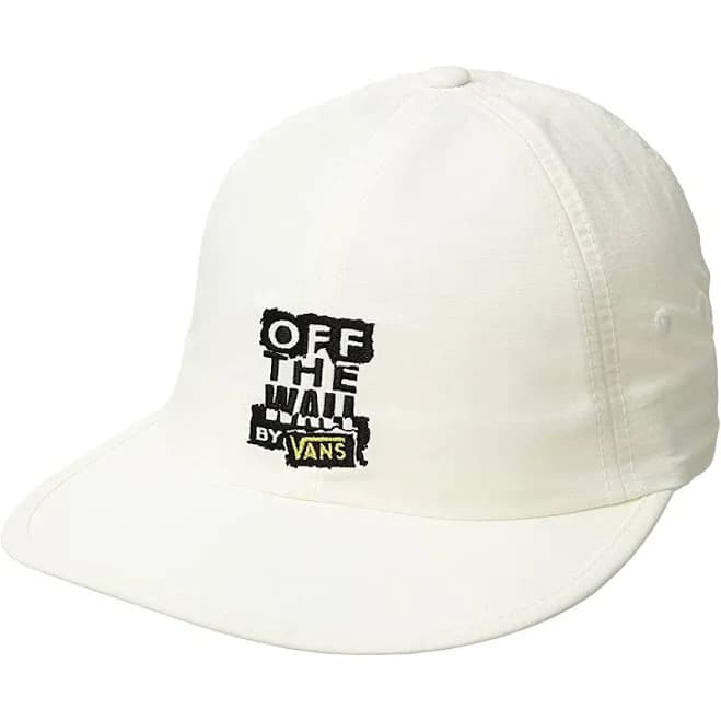 Vans Off The Wall Ripped Otw Jockey Cap Hat Fitted Stretch Back Flat