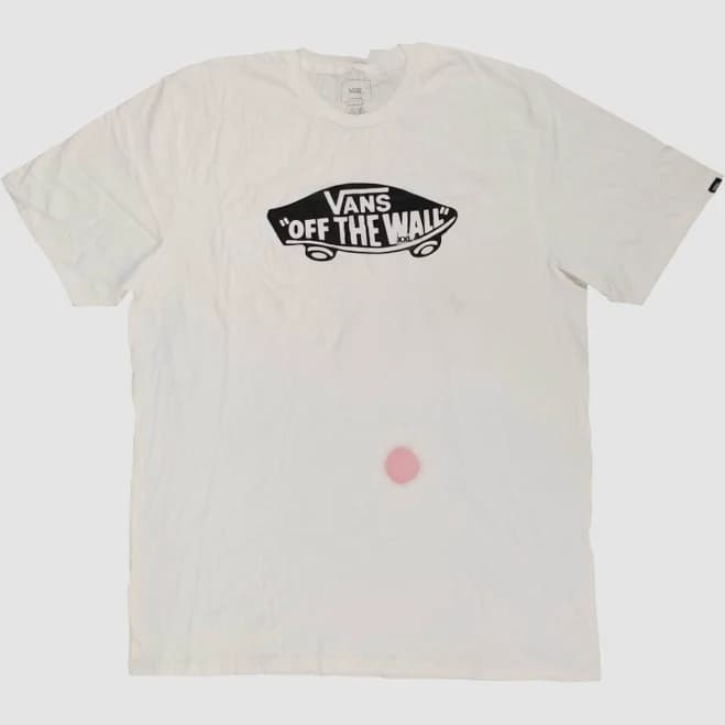 Vans Men White Off The Wall Graphic Short-sleeve Crew-neck T-shirt