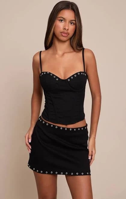 PrettyLittleThing Women's Petite Eyelet Corset