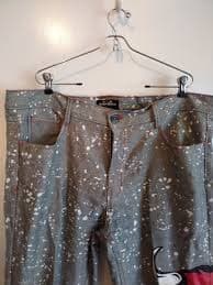 Diamond Stash Chicago Bulls Men's Size 40x30 Jeans Michael Jordan Logo Splatter | eBay
