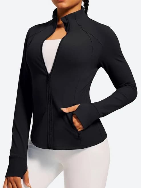 Iuga FlexTight Full Zip Running Track Jacket with Thumbholes