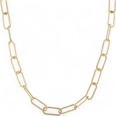 Women's Modern Paperclip Chain Necklace with Large Links