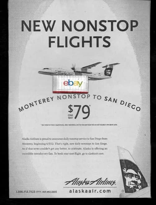 Alaska Airlines Service From Monterey-san Diego Nonstop Bombardier