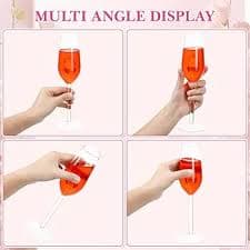 Amazon.com | Veemoon Rose Wine Glasses,9.43 Inch Glass Cocktail Cups with Rose Inside Crystal Goblet for Wedding Christmas Banquet Celebration Party: Wine Glasses
