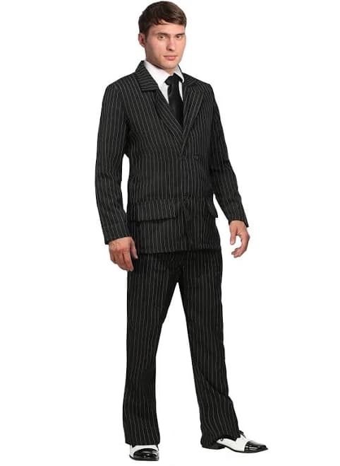 FUN Costumes Pin Stripe Deluxe Gangster Costume Adult Mens Suit