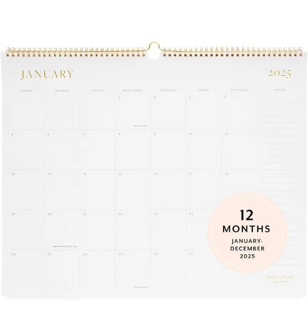 Sugar Paper 2025 Wall Calendar