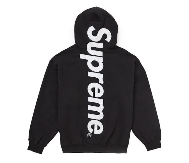 Supreme Satin Appliqué Hooded Sweatshirt