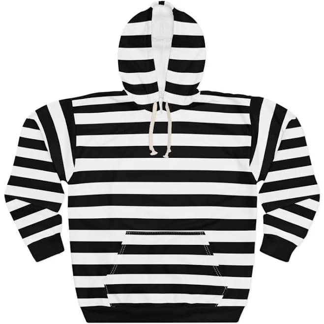 Aesthetic Cotton Stripe Hoodie with Pockets