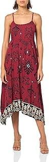 Women's Spaghetti Strap Printed Maxi Dress