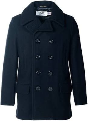 Schott NYC 782USA Melton Wool Peacoat Men's