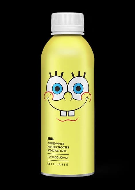 SpongeBob 16.9 oz Limited Edition Aluminum Water Bottles | PATH Water SpongeBob / 16.9 oz / 4pk