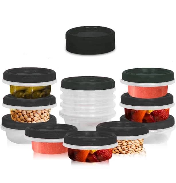 Airtight Deli Containers with Lids Twist Lock Top Clear Food Storage for Meal Prep Snacks and Leftovers Freezer and Microwave Safe