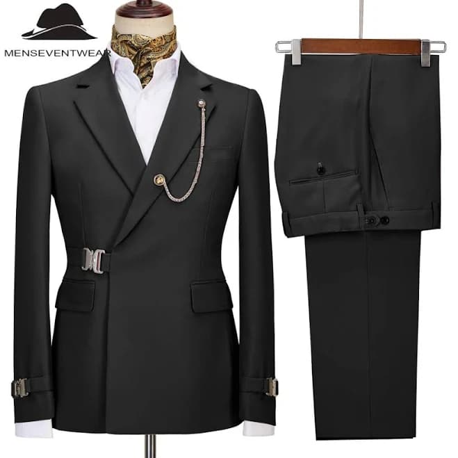 Men's Regular Fit Notched Lapel Tuxedo Suit