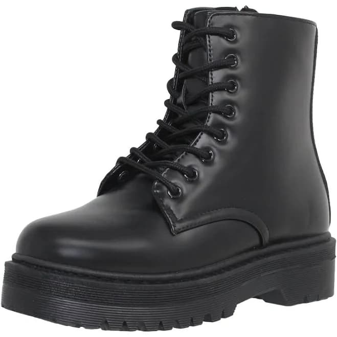 SOBEYO Women's Chunky Platform Lace-Up Ankle Boots