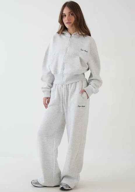 DSGN Studio Women's Deep Hem Boxy Crop Tracksuit