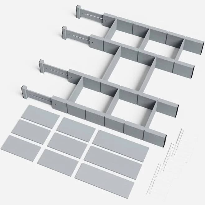 SpaceAid Bamboo Kitchen Organizer Drawer Dividers