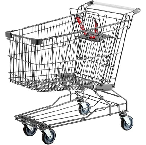 Regency Supermarket Gray Shopping Cart - 6.3 Cu. Ft.