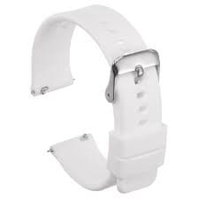 Uxcell Silicone Watch Band 21mm Soft Rubber Watch Strap with Plated Stainless Steel Buckle for Men Women, White - Walmart.com