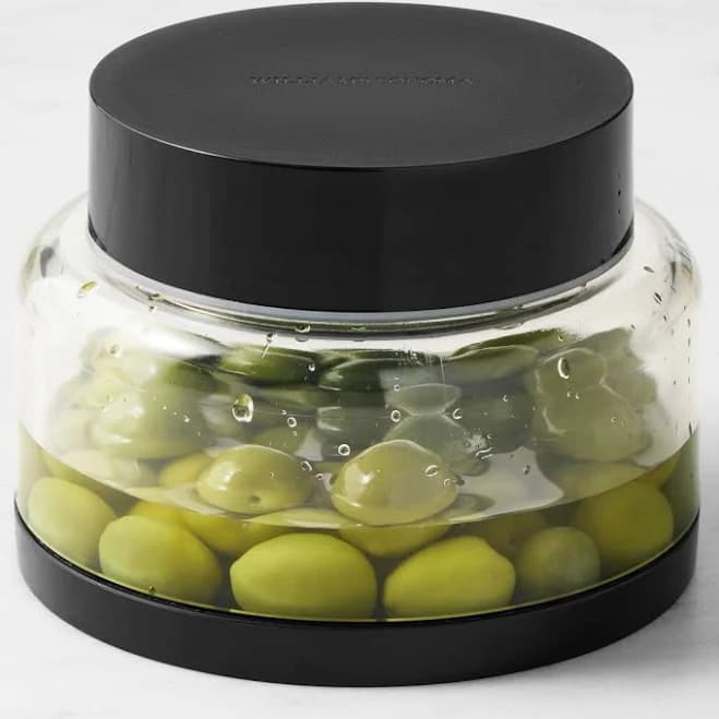 Williams Sonoma Dual Sided Straining Jar