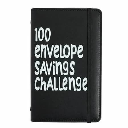 100 Envelope Challenge Binder Budget Planner Savings Challenge Book Black