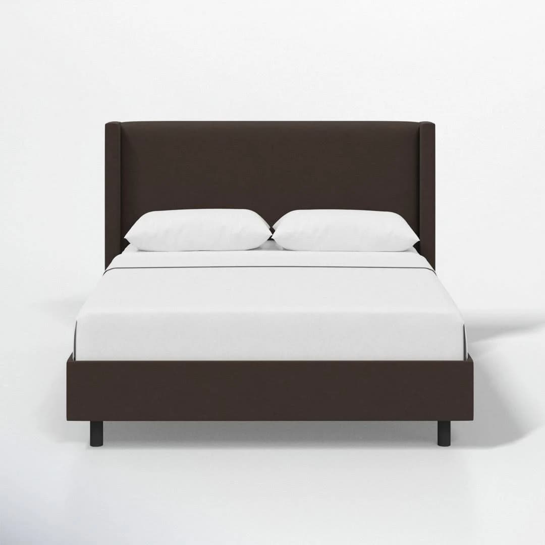 Joss & Main Hanson Upholstered Wingback Platform Bed