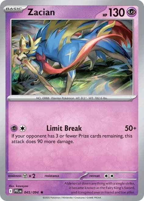 2025 Pokemon Zacian - 045/094 ME02 Phantasmal Flames