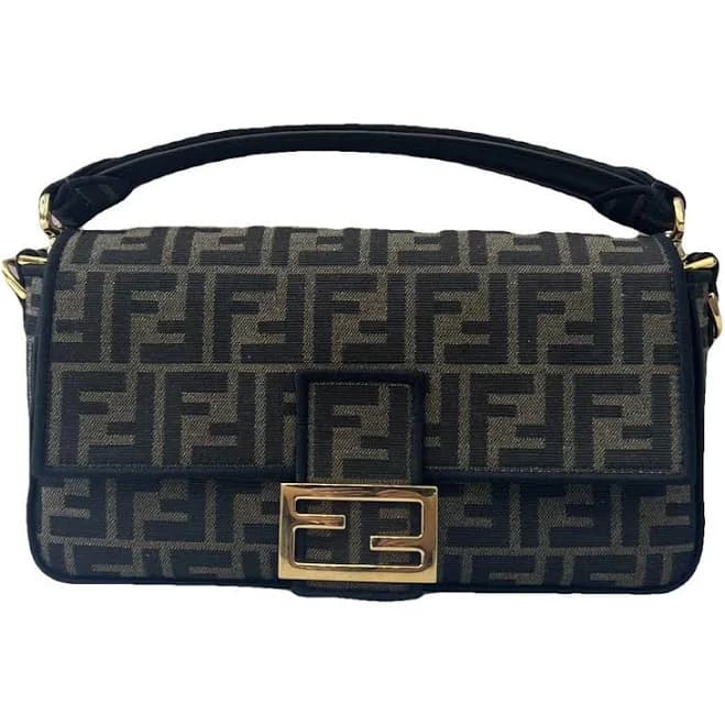 Fendi Women's Baguette Jacquard & Leather Shoulder Bag