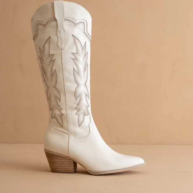 The Ainsley Embroidered Cowboy Western Boot