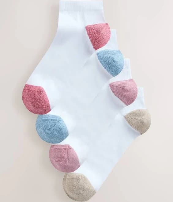 Women's 4-Pack Heel and Toe Trainer Socks