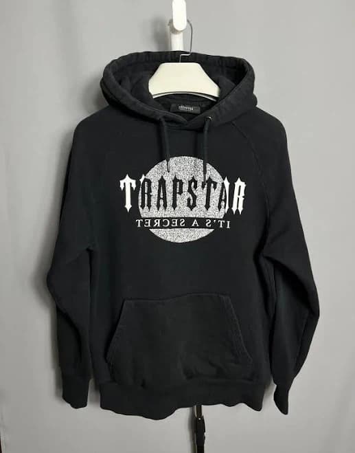 Trapstar London Black Cotton Hoodie Men’s Y2k Long Sleeve Sz S