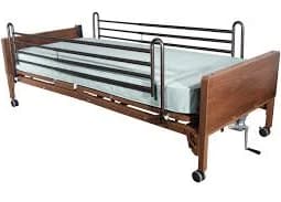 Delta Ultra Light Full Electric Hospital Bed with Full Rails and Foam Mattress