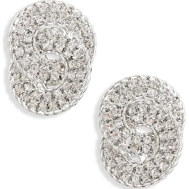 Tasha Women's Pavé Crystal Interlocking Circle Drop Earrings