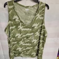 Old Navy | Tops | Old Navy Cotton Tank Top Vneck Xl Green Camo | Poshmark