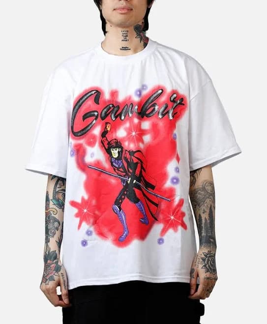 73studio Marvel X men-Gambit Airbrush T-shirt