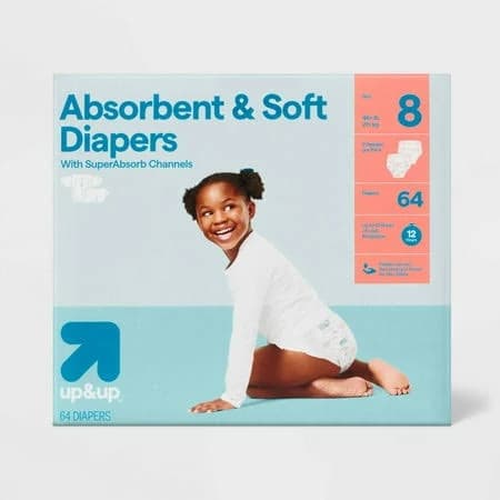 Disposable Diapers Size 8 64ct