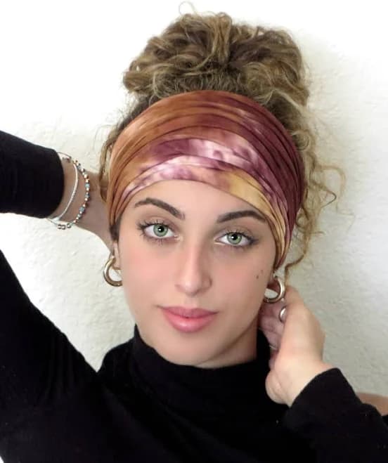 Extra Wide Jersey Tie Dye Scrunch Headband