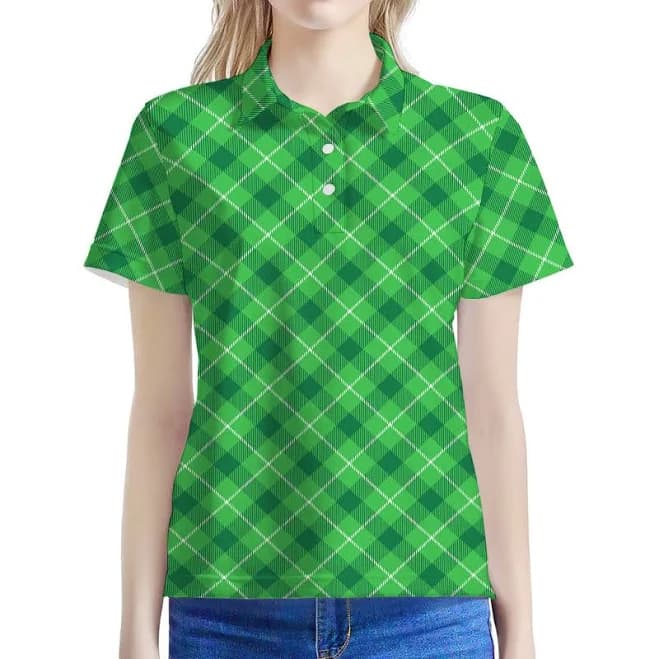 Women's Plaid Polo Shirt