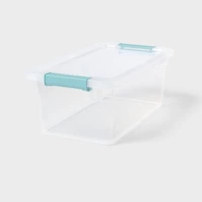 Brightroom 7qt Clear Storage Bin with Latches