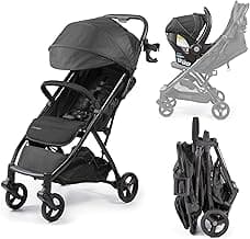 Ingenuity Ingenuity 3Dquickclose CS+ Compact Fold Stroller – Lightweight Stroller with Oversized Canopy, Extra-Large Storage and Compact Fold, Black