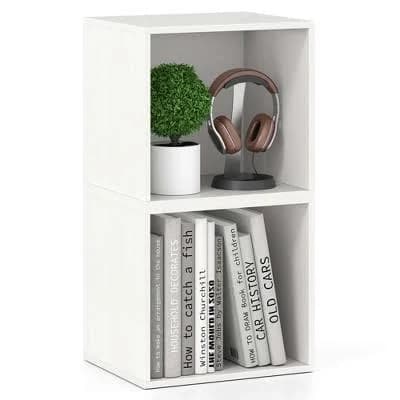 Costway 2 PCS Wooden Cube Storage Organizer