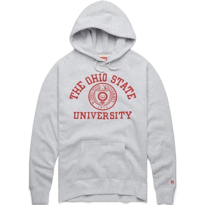 HOMAGE Men's Ohio State Buckeyes Ash Seal Pullover Hoodie
