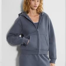 Aritzia | Tops | Aritzia Cozy Sweatfleece Perfect Zip Hoodie Vintage Navy | Poshmark