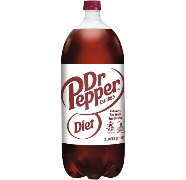 Dr Pepper Diet Soda 2 Liter Bottle